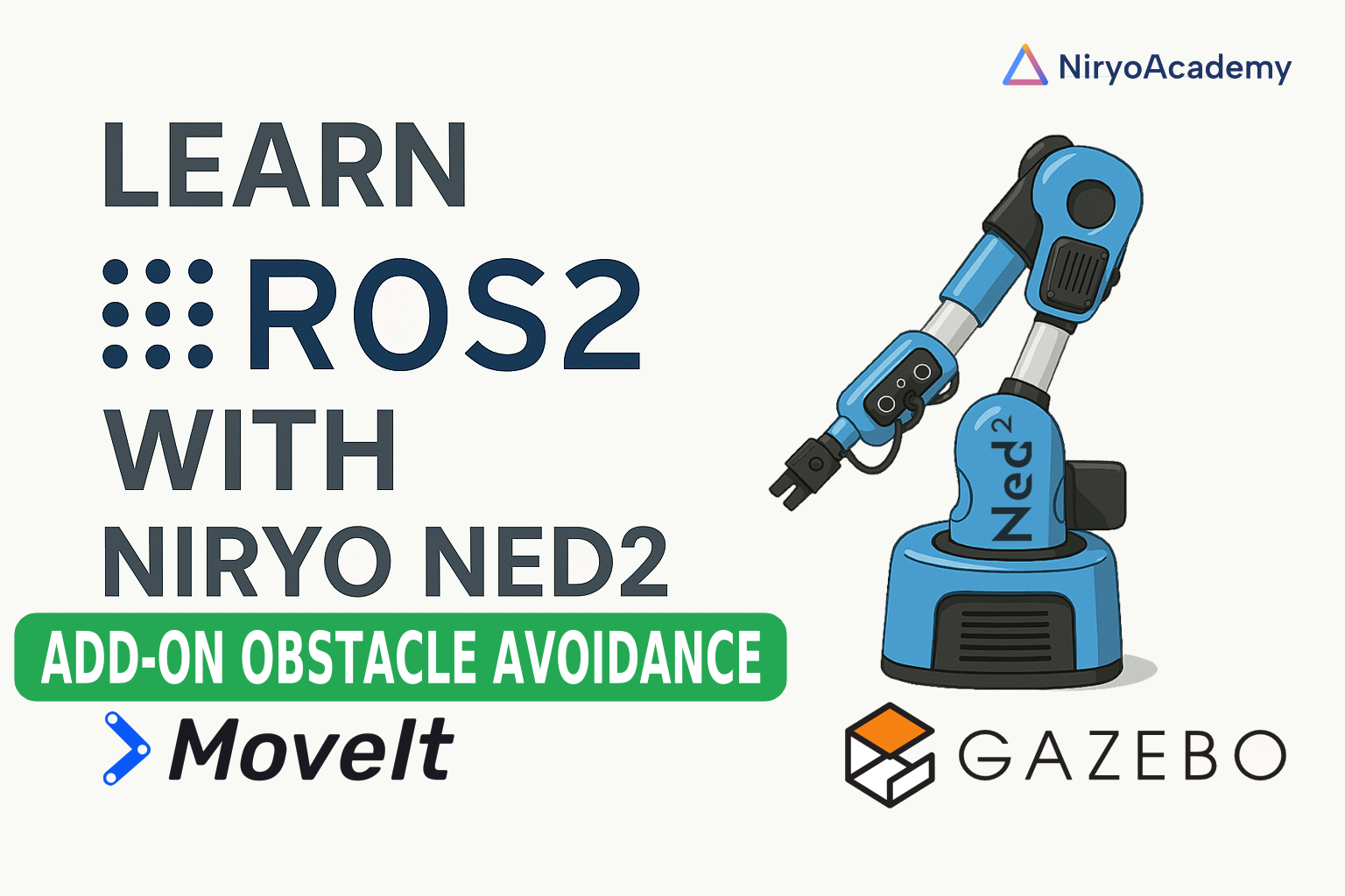 Add-on ROS2 : Enhance your simulated Niryo Robot for Dynamic Obstacle Avoidance