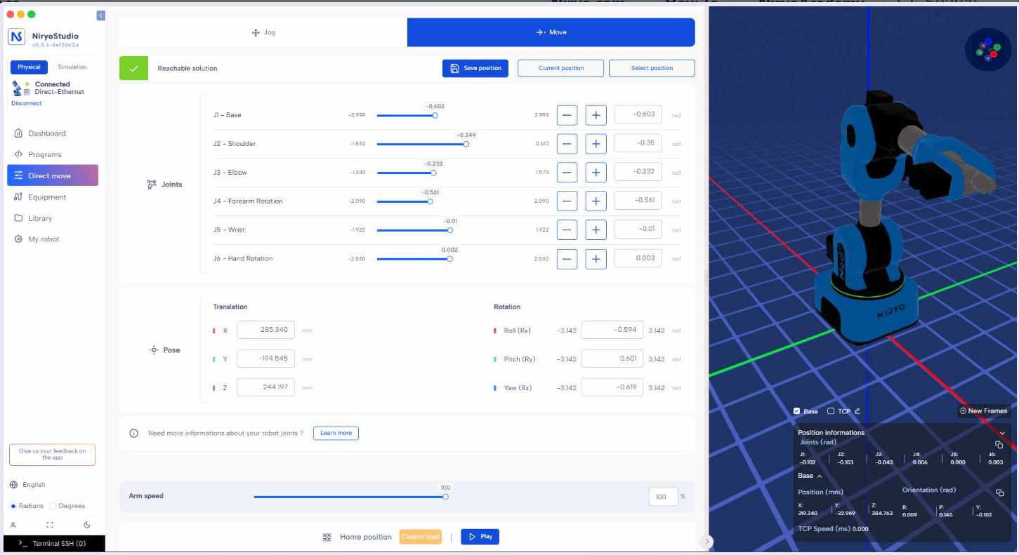 Onboarding: STEP 5: First moves with your robot | NiryoAcademy